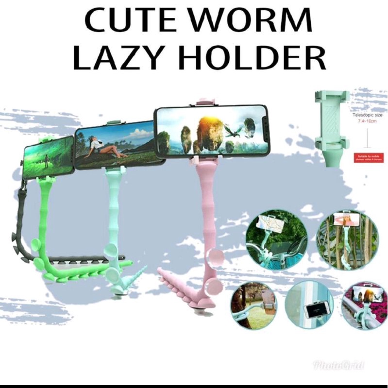 Flexible Holder Cute Worm pod Lazy Octopus Mobile Cell