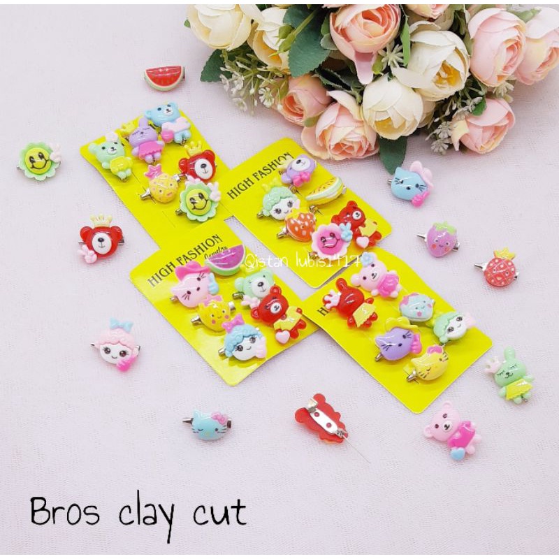 6-12pcs bros clay cute