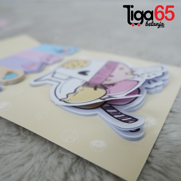 365 STICKY NOTE #41005 Memo Tempel Karakter Fancy Bentuk Lucu