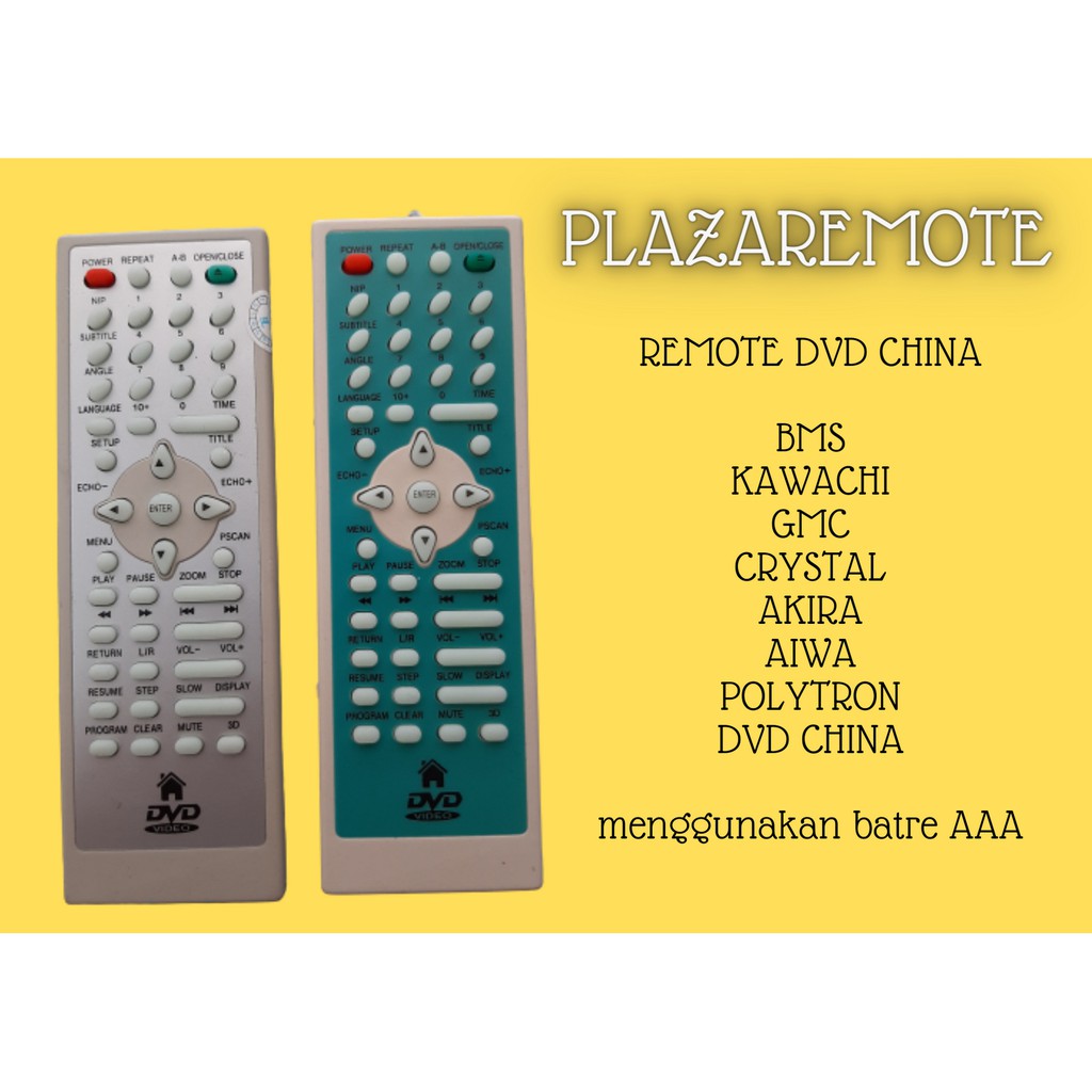 REMOTE DVD CHINA MULTI BM MPEG4 GMC CRYSTAL AKIRA DLL