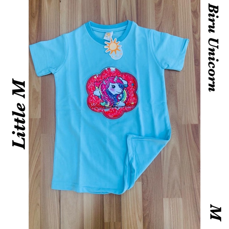 Kaos Little M size M lucu cantik