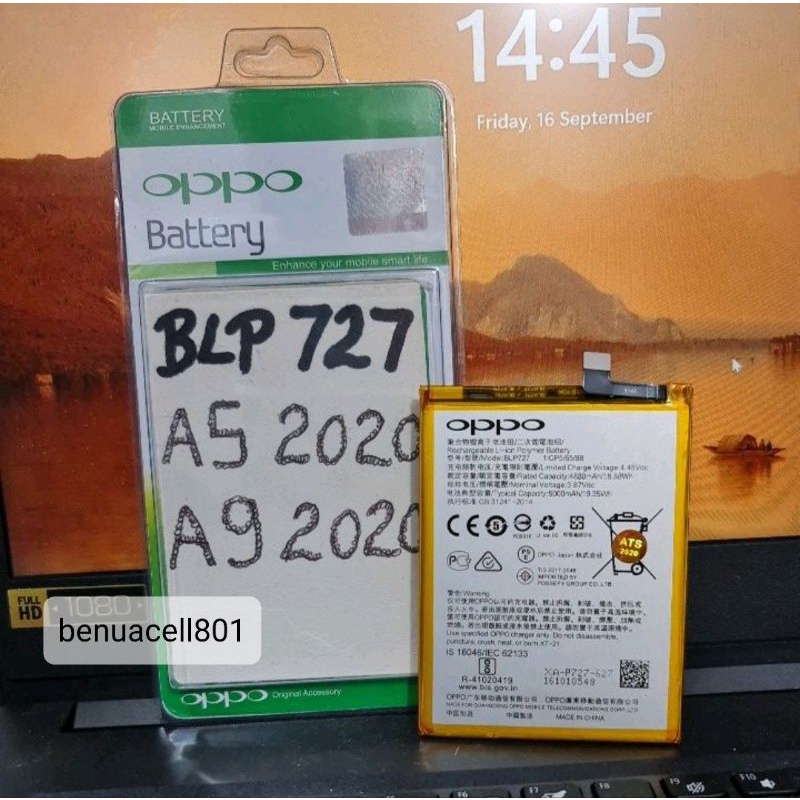 batterai battery batrai tanam Oppo BLP-727 A5 2020 A9 2020