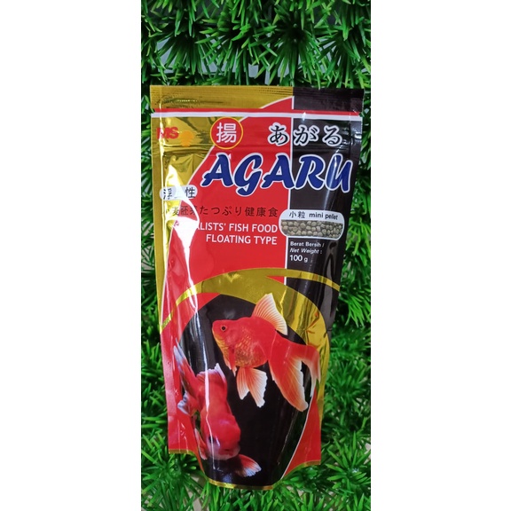 AGARU Pakan Ikan Pelet Ikan Makanan Ikan Hias FLOATING TIPE MENGAPUNG 100 GR MURAH