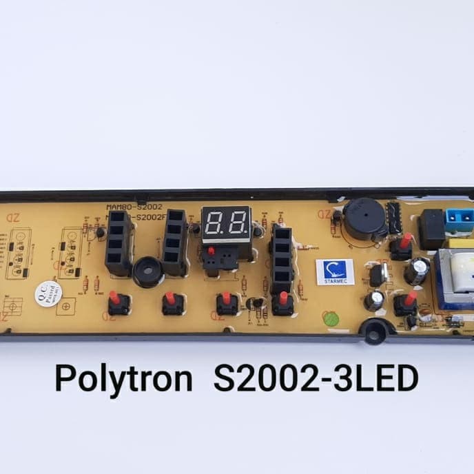 modul pcb mesin cuci polytron PAW-8010LM fuzzy logic S2002-3LED