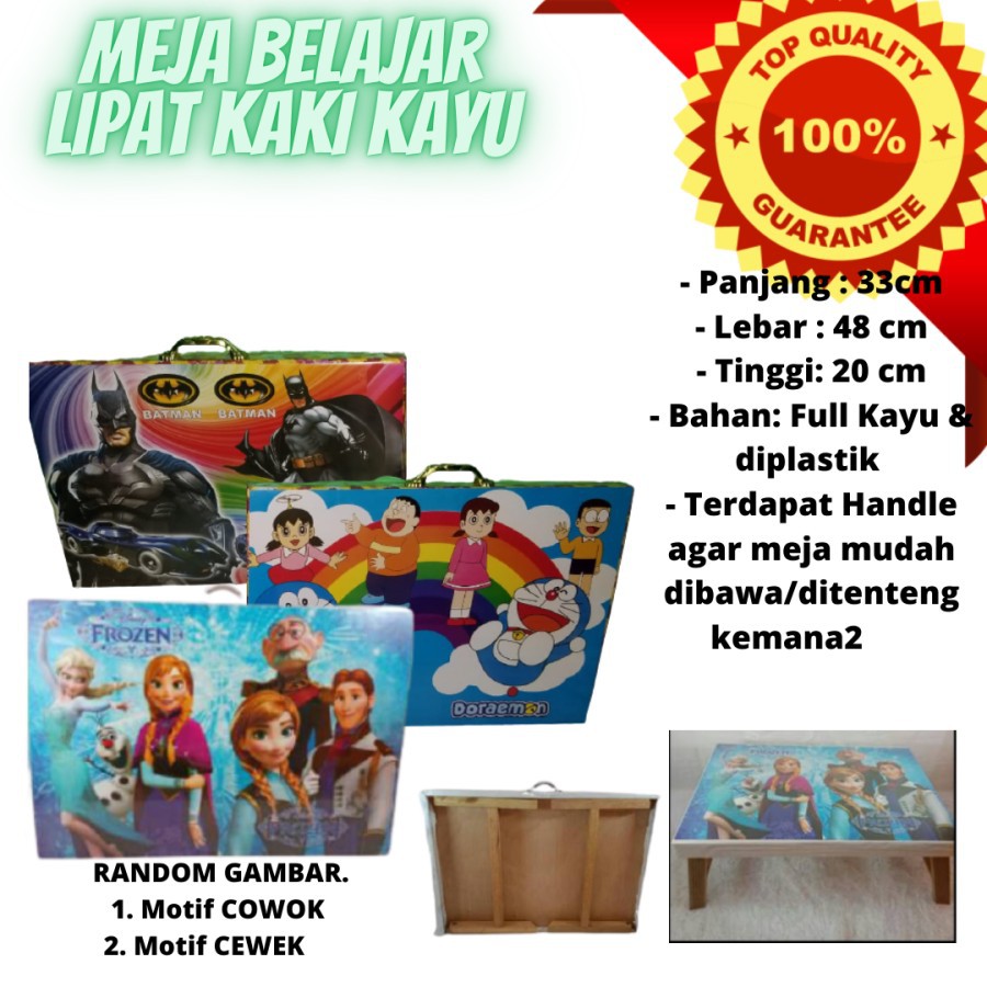 Meja Belajar Anak Lipat Kayu / Meja Belajar Anak / Meja Belajar Kayu