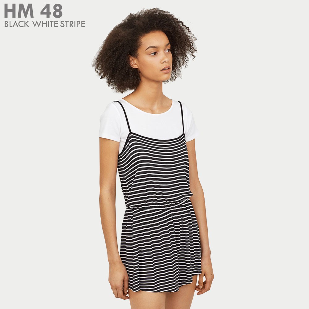 h&m striped romper