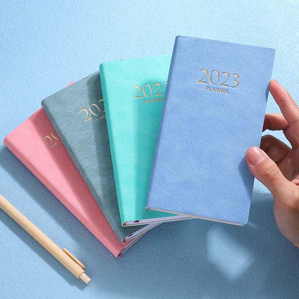 Lanfy 2023 Notebook Daily Solid Color Weekly Planner 365hari Jadwal Organizer Perlengkapan Alat Tulis Agenda Planner