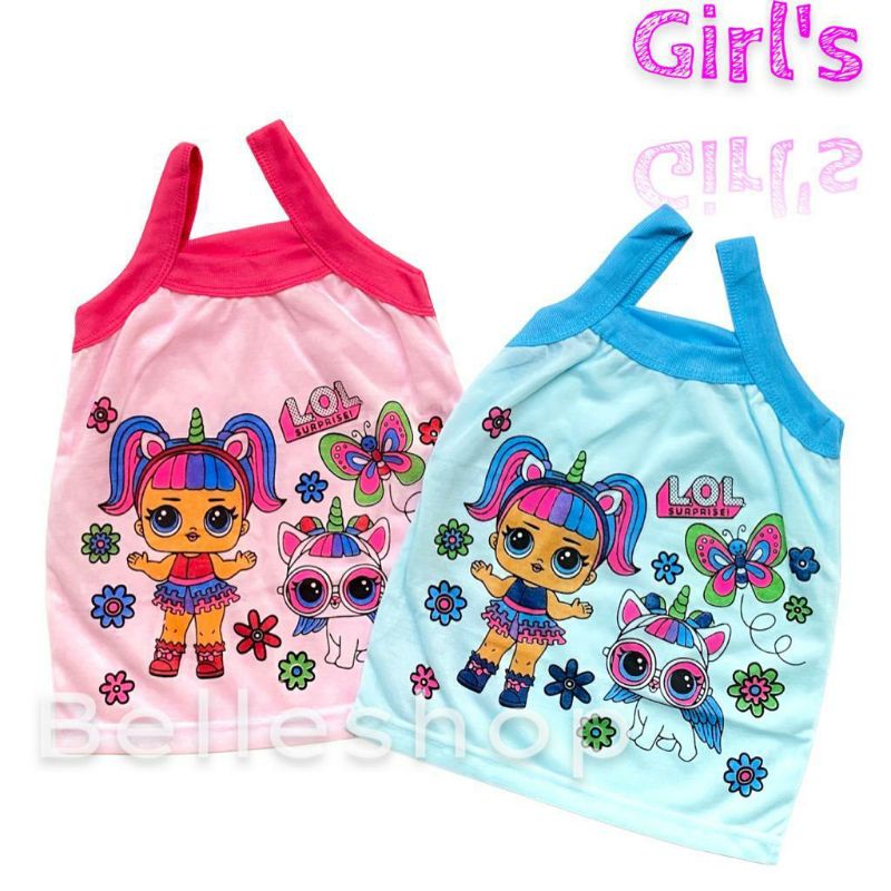 12 Pcs Singlet Anak Motif Kartun LOL