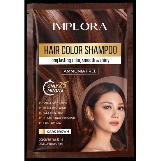 IMPLORA HAIR COLOR SHAMPOO 15ML | PEWARNA RAMBUT [SWEETSPACE]