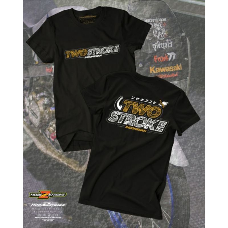 BAJU 2 STROKE INDONESIA ORIGINAL PRODUCT 2 STROKE LINE COTTON COMBED PREMIUM T-SHIRT KAOS 2 TAK  KAW