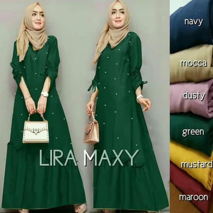 Baju gamis Wanita murah/lira maxi dress Baju Muslim Cewek modern/Grosir baju hijab BOM 202