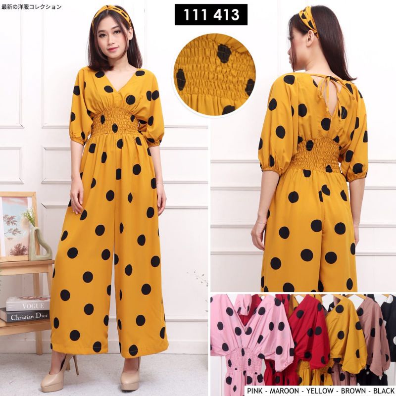 Jumpsuit Polka 413 FREE BANDO | Jumpsuit Jumbo