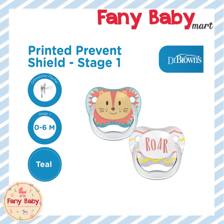 DR BROWNS PREVENT PRINTED SHIELD PACIFIER 2 PACK
