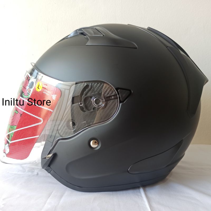 Jual Helm Zeus Zs Zs Matt Black Half Face Openface Shopee Indonesia