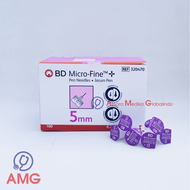 BD MICRO FINE 5mm (UNGU) isi 10pcs