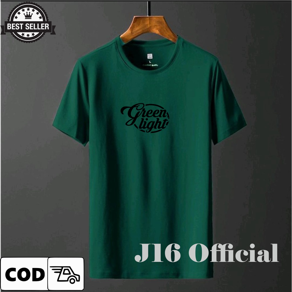 GREENLIGHT T-shirt Kaos Pendek Distro Pria Bahan Cotton Combed 30s Premium