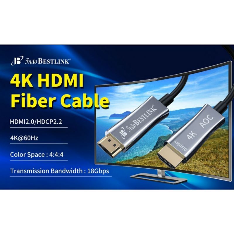 Kabel HDMI Fiber Optic 50Meter Support 4K UHD