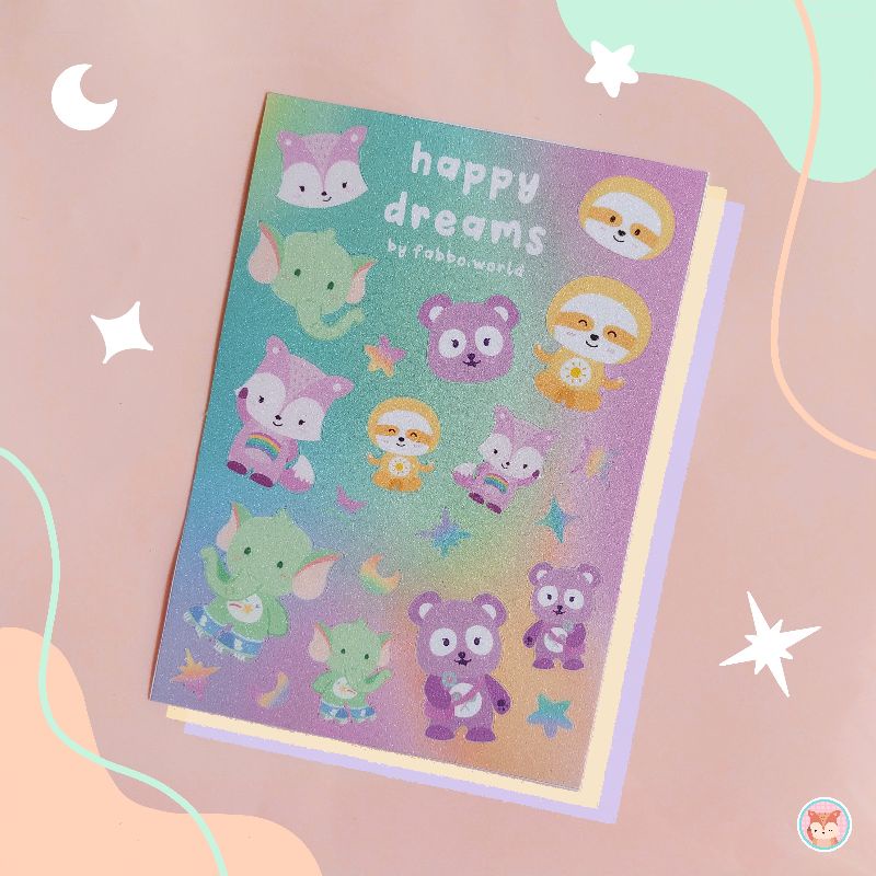 

Happy Dreams Glitter Sticker Sheet