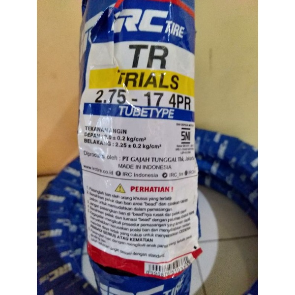IRC ban luar motor bebek Ring 17 Trail cross TR 275-17 275 17 2.75-17