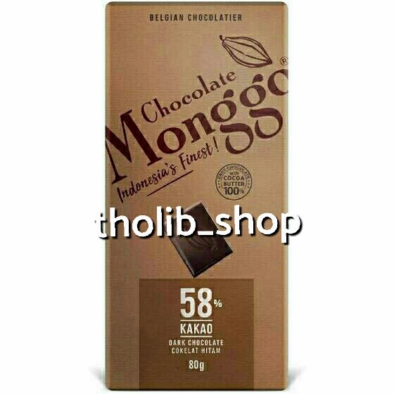 

monggo dark chocolate 58% - coklat hitam 80gr