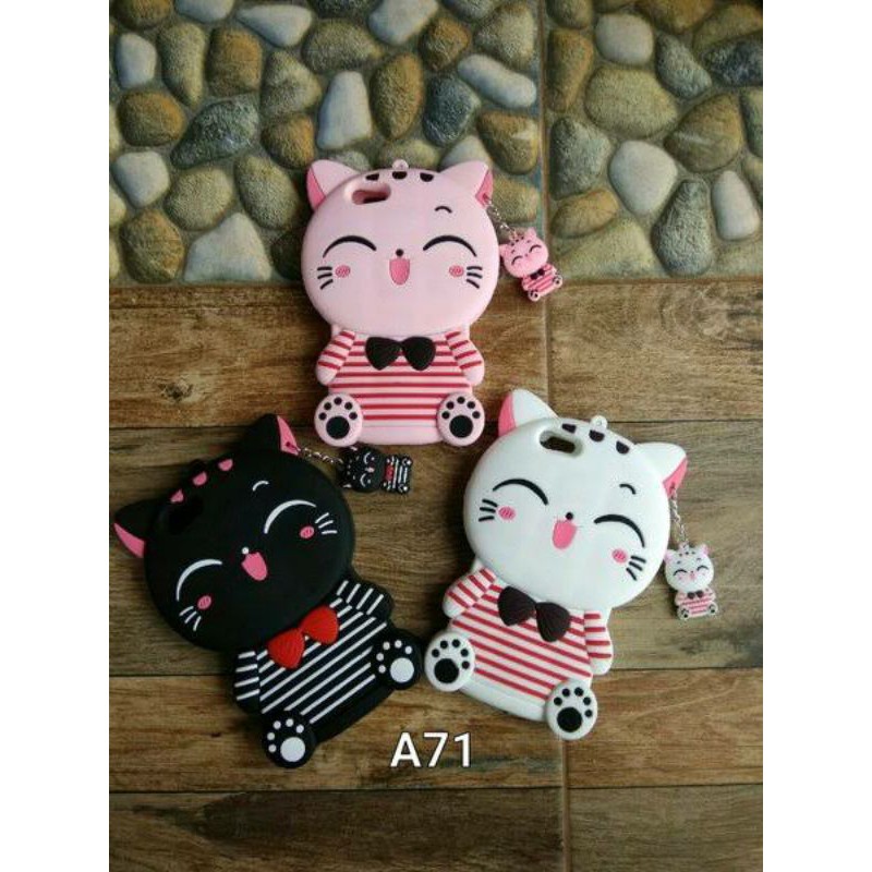 Case Boneka Oppo A71 Mimicat 3D 4D Softcase Carakter