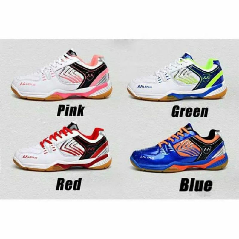 Sepatu Badminton Lefus Pink Green Red Blue Original 100%