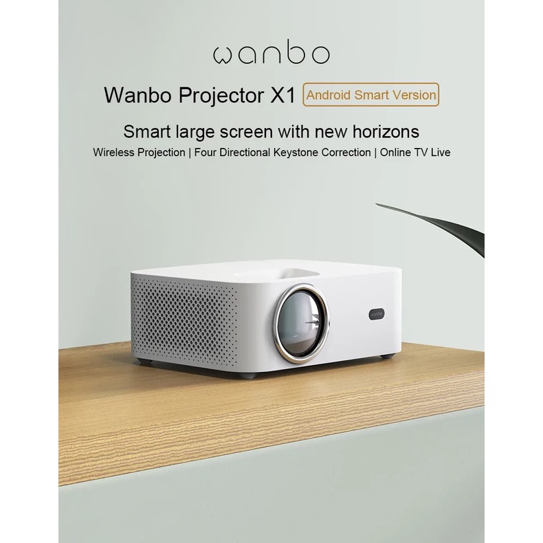 WANBO X1 PRO - HD 720P Smart Android 9.0 Projector 350 ANSI Lumens