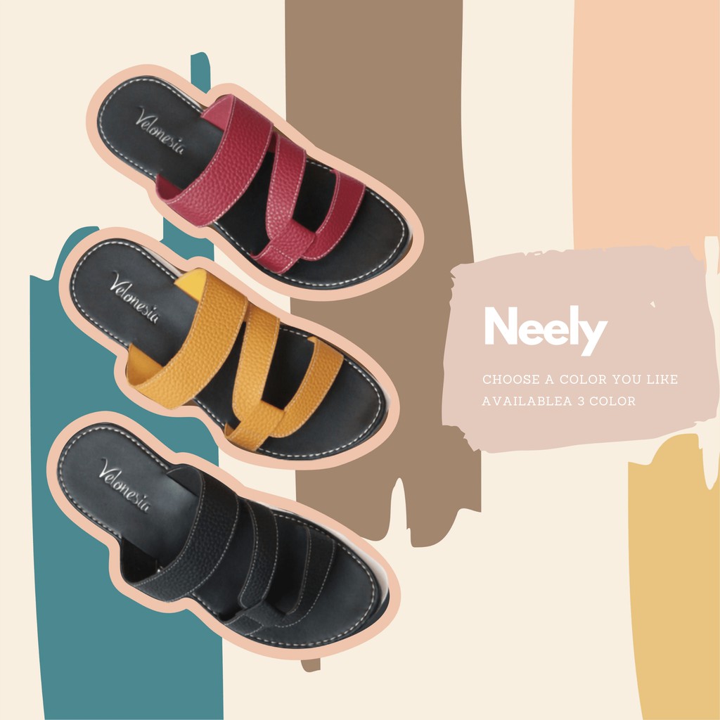 Sandal Papirut Velonesia Bisa COD Sandal Wanita Papirut Murah Sandal Kulit Kokop EDCS001 - Neely