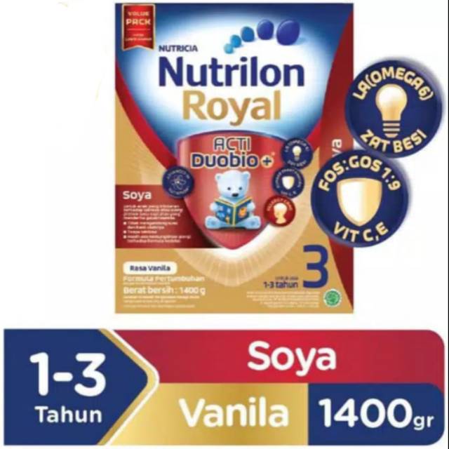 Susu Nutrilon Royal Soya 3 1400 Gram ActiDuoBio+