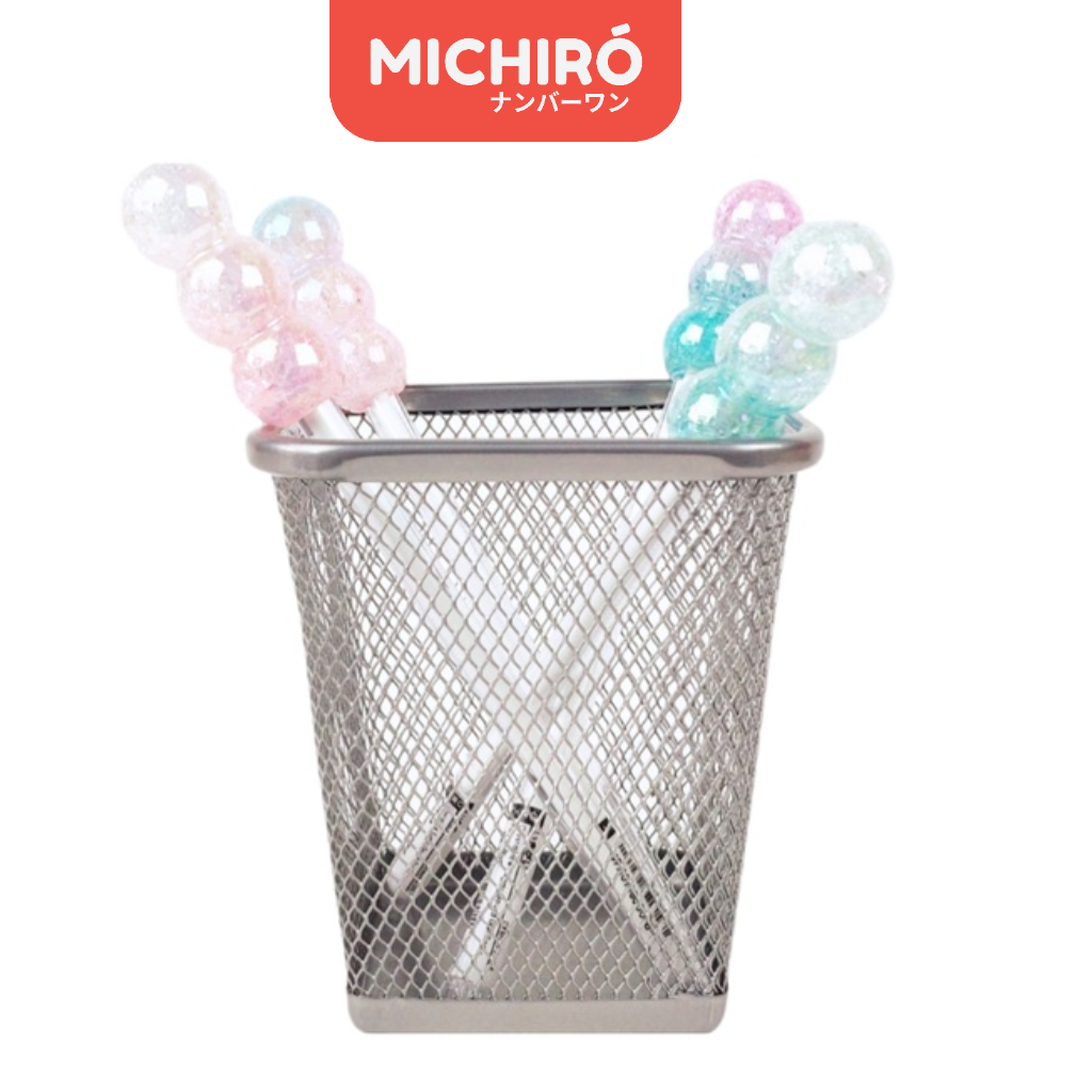 

Michiro Tempat Stand Pulpen Kantor/Sekolah Jaring ATK Metal Pen Holder