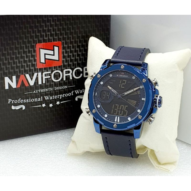 Jam Tangan Pria Naviforce Original Tali Kulit Garansi 1 Tahun