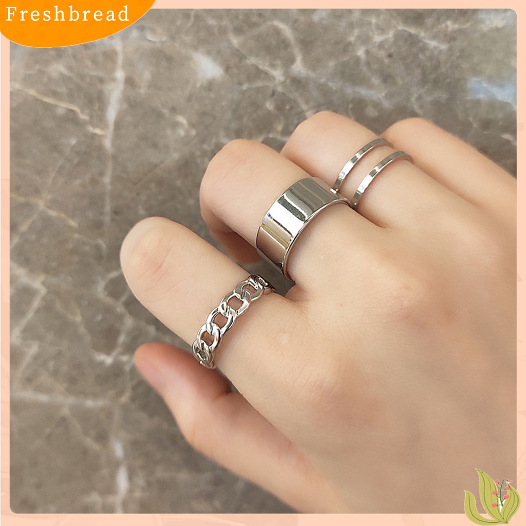 Terlaris 3Pcs/Set All-match Open Adjustable Stackable Finger Ring Knuckle Ring Jewelry Accessory