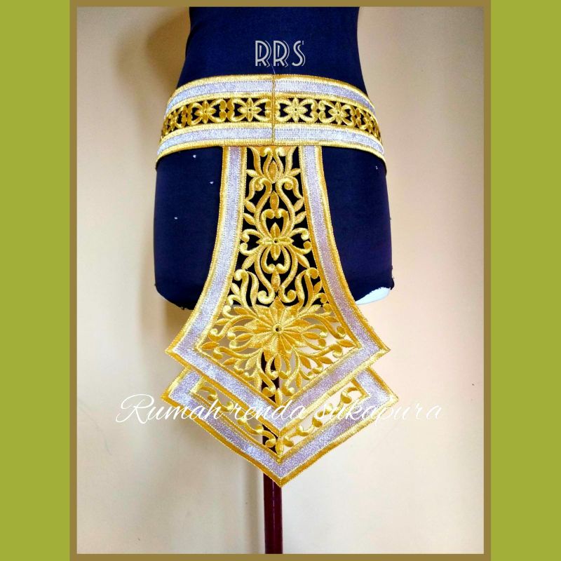 bordir sabuk tari / renda bordir obi / asesoris tari