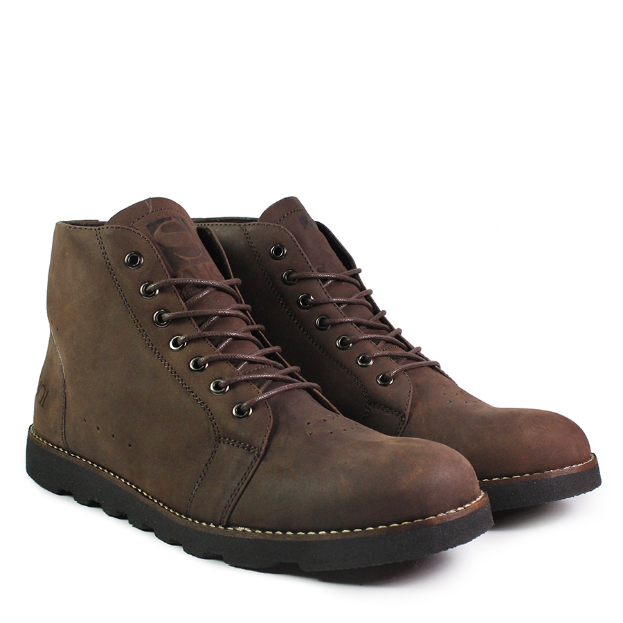 SAUQI - Sepatu Pria Boots Formal Kulit Asli Sauqi Barbados Coklat