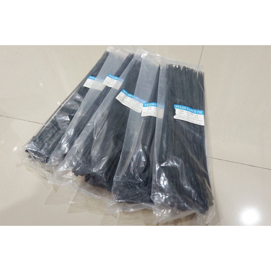 Kabel Ties HITAM Cable Tie 250mm (25cm) Nylon cable tie isi 100 per pak termurah READY pengikat