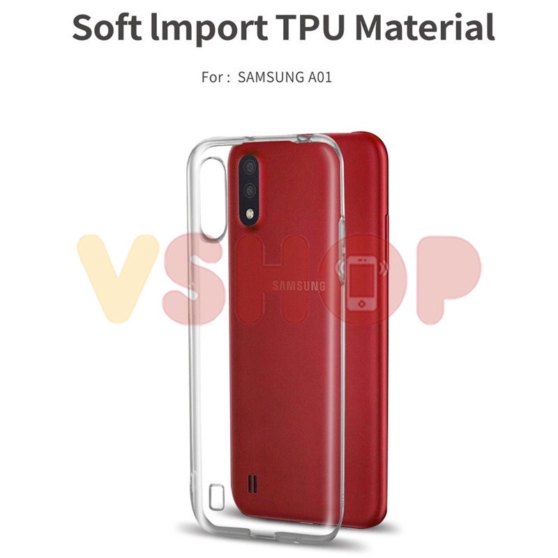 SOFTCASE TRANSPARAN SAMSUNG A01 A015 A015F PREMIUM CLEAR SOFT CASE