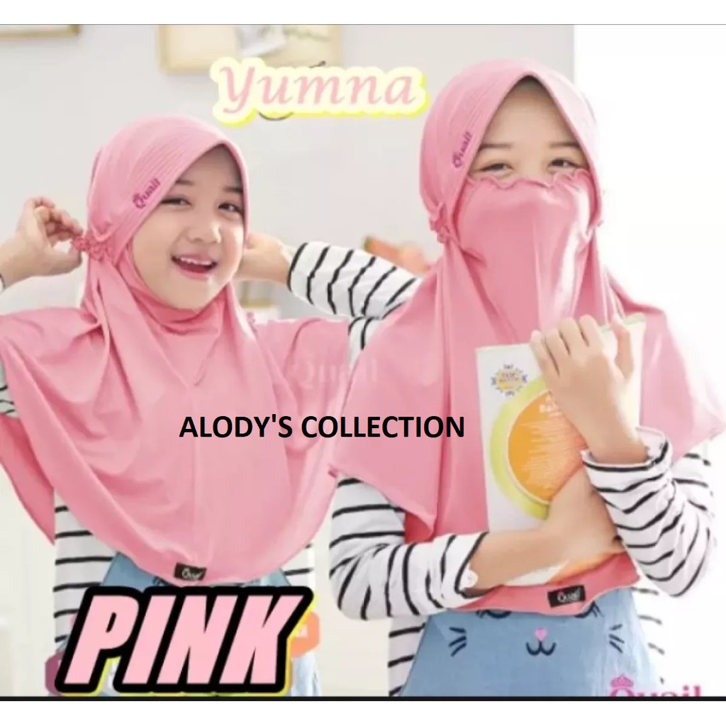 Jilbab Masker Anak Niqab Yumna Usia 3-6 Tahun Bahan Jersey Terbaru Termurah / Alody's Collection