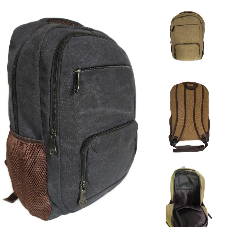 TAS RANSEL BACKPACK PUNGGUNG LAPTOP KANVAS PRIA IMPOR L92