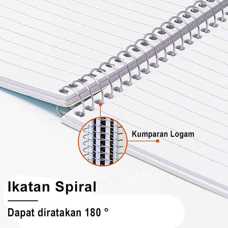 Deli Buku Tulis A5 Buku Notebook Aesthetic 60 Lembar Diary Book 5pcs 10pcs Spiral Notebook