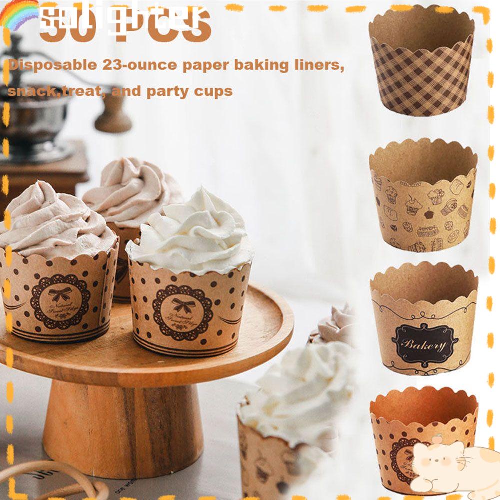 Solighter 50Pcs Kertas Cupcake / Muffin DIY