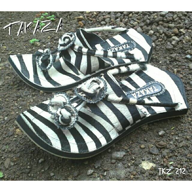 Sandal Kulit Macan, Sandal Unik, Sandal Terompah