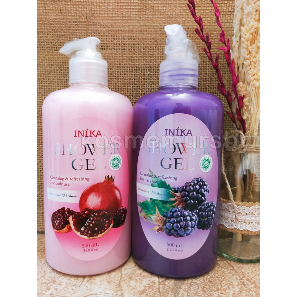 Inika Shower Gel Blueberry / Pomegranate 500gr 100% Original BPOM WAJIB NAMBAH BUBBLE