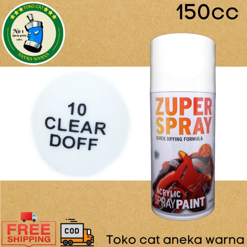 cat semprot 150cc clear doff flat (tidak mengkilap) zuper spray produk dari rj london spray paint pilok pilox pylox