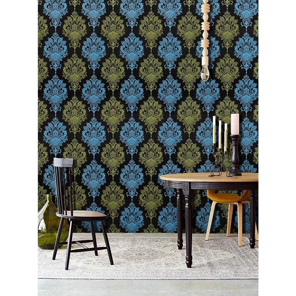 Wallpaper Dinding Ruang Tamu Wallpaper Stiker Dinding Rumah 45cmx8m / Wallpaper Dinding 3D Motif Batik