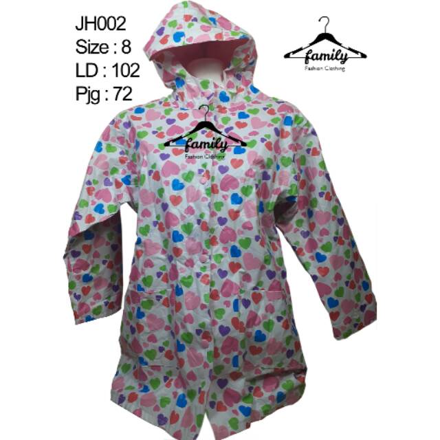 [PL]Jas Hujan Anak Perempuan Motif Love