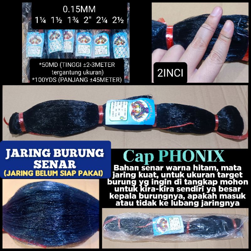 JARING SENAR HITAM JARING BURUNG SENAR CAP PHONIX JARING BURUNG PHONIX HITAM JARING HITAM PUKAT HITA
