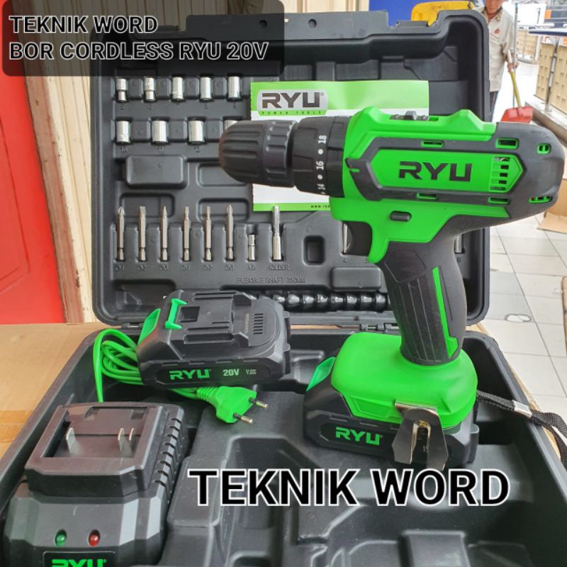 MESIN BOR CORDLESS RYU RCI 20V/ IMPACT DRILL RYU / BOR BATERAI RYU RCI 20V