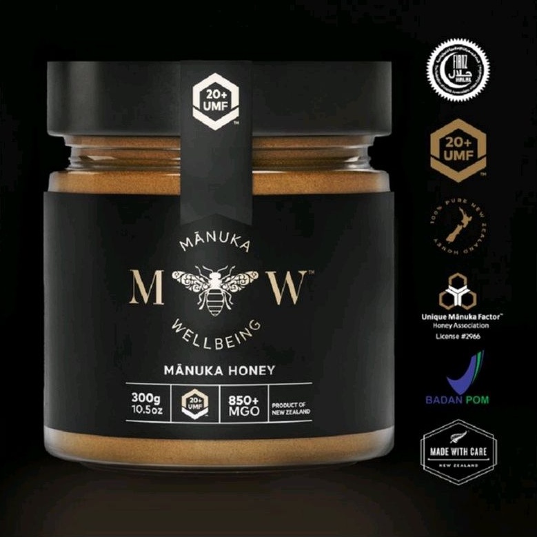 

Manuka Wellbeing Madu Premium New Zealand UMF 20+ MGO 850 300g
