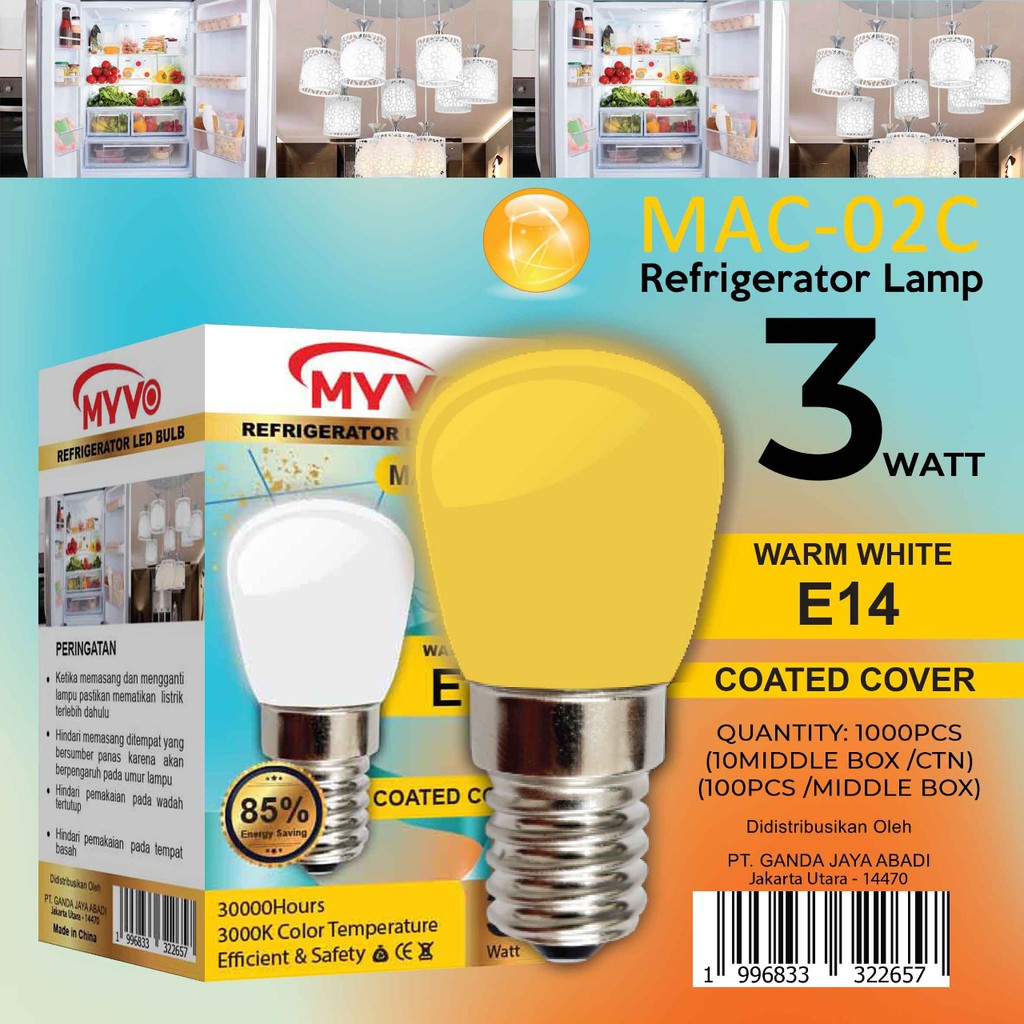 Myvo Lampu kulkas