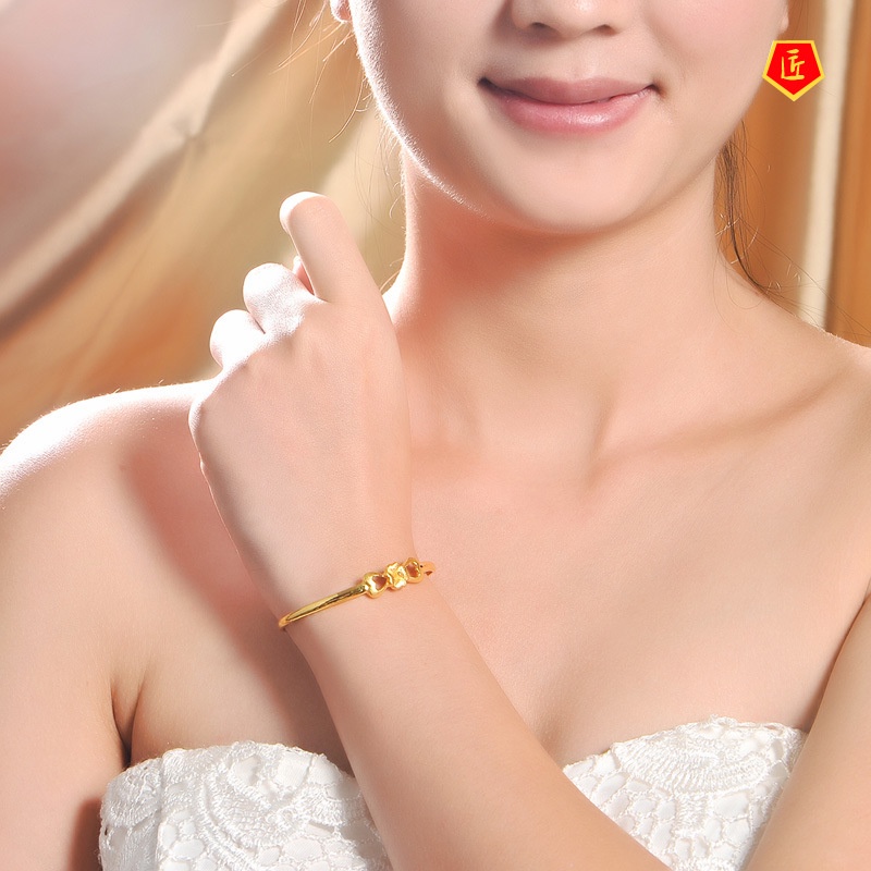 [Ready Stock]Women's Korean-Style Fashion Bowknot Gold Bracelet